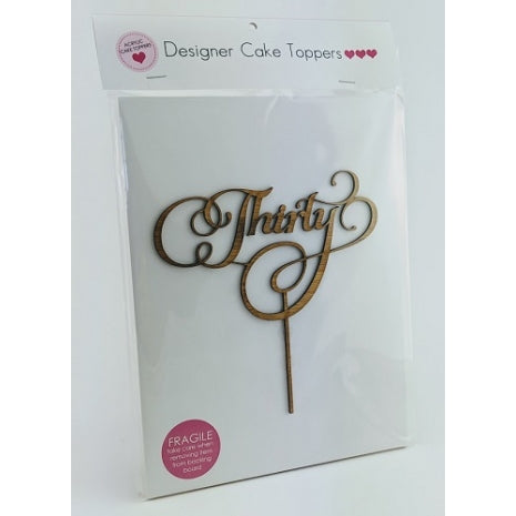 TIMBER Cake Topper - THIRTY