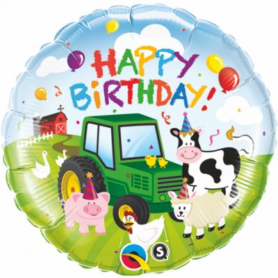 45cm Foil Balloon - HAPPY BIRTHDAY FARM