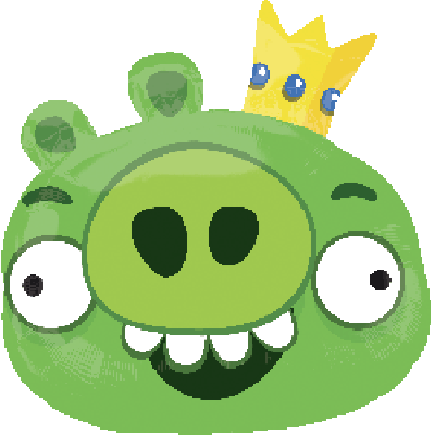 SuperShape Foil - ANGRY BIRDS (GREEN PIG)