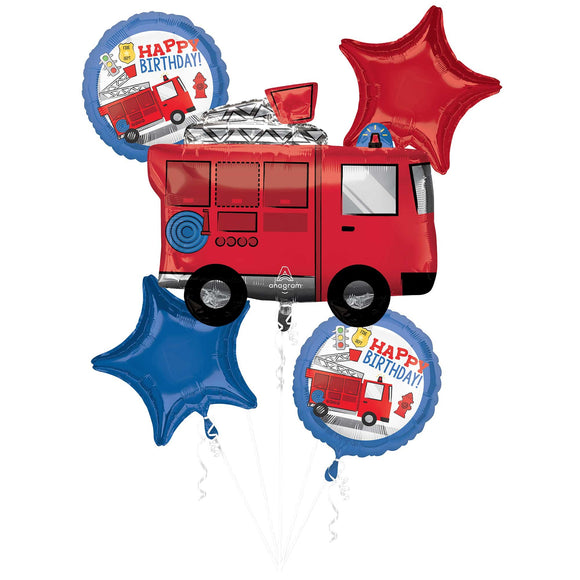 Balloon Bouquet - FIRE TRUCK HB