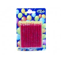 Birthday Candle - GLITTER RED 24Pk