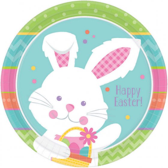 Party Paper Plates 23cm - HAPPY EASTER