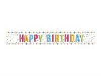 HAPPY BIRTHDAY BANNER - White and Colour