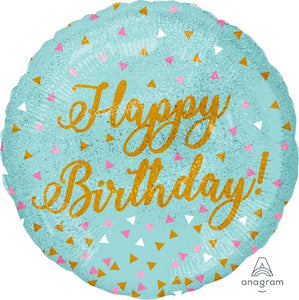 45cm Foil Balloon -  HAPPY BIRTHDAY TEAL