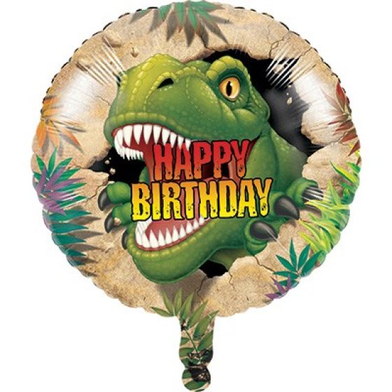 45cm Foil Balloon - HAPPY BIRTHDAY DINOSAUR