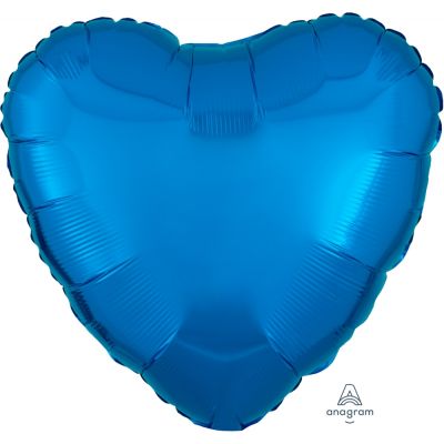 45cm Foil Balloon - HEART - ROYAL BLUE