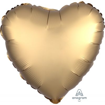 45cm Foil Balloon - HEART - LUXE GOLD SATEEN