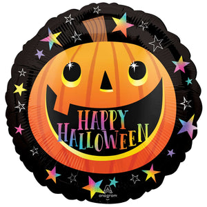 45cm Foil Balloon - HAPPY HALLOWEEN PUMPKIN