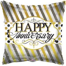 45cm Foil Balloon - HAPPY ANNIVERSARY