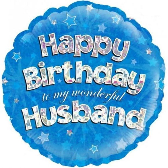 45cm Foil Balloon - HAPPY BIRTHDAY HUSBAND