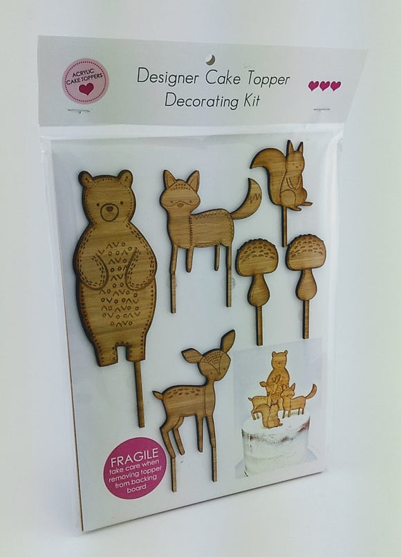 Acrylic Cake Topper - Woodland
