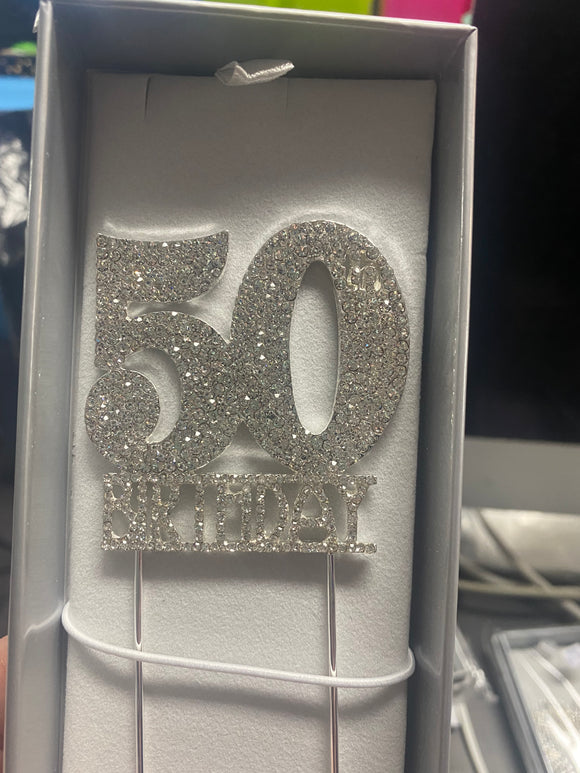 50 th Diamond Cake Topper