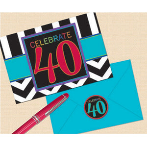 **** DELETED LINE **** Party Invitations - CELEBRATE 40