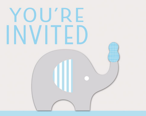 **CLEARANCE** Party Invitations - BABY BOY