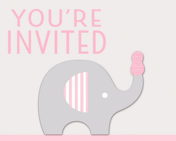 **CLEARANCE** Party Invitations - BABY GIRL
