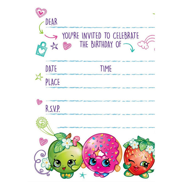 Party Invitations - SHOPKINS