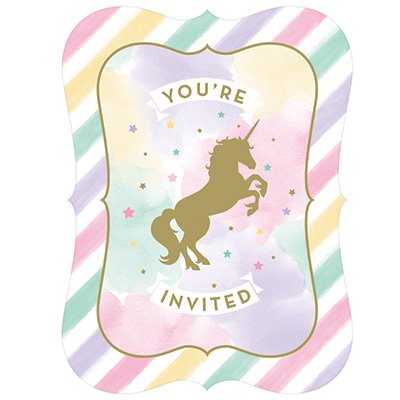 Party Invitations - UNICORN SPARKLE