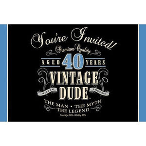 *** DELETED LINE *** Party Invitations - VINTAGE DUDE (40)