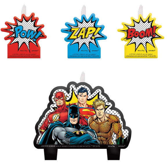 Birthday Candle Set - JUSTICE LEAGUE (NEW)