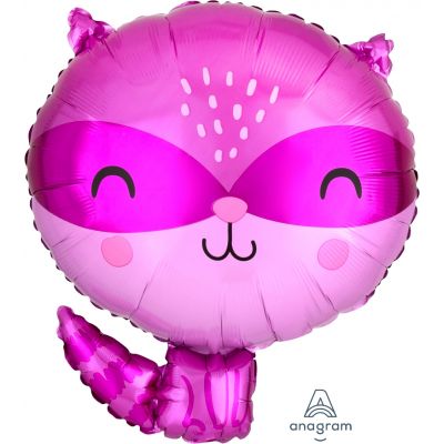Jr Shape Foil Balloon - WOODLAND RACCOON