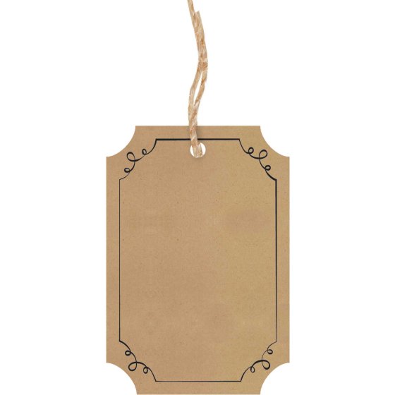 KRAFT GIFT TAGS - 25PK