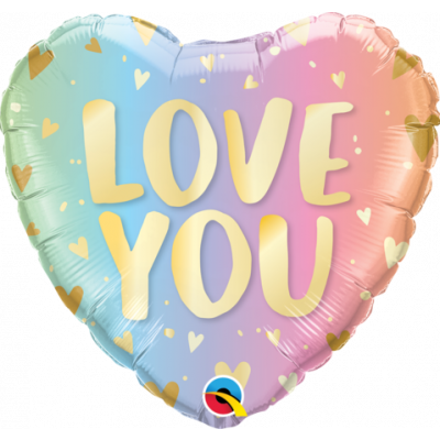 45cm Foil Balloon - LOVE YOU