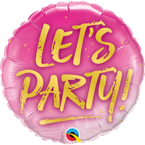 45cm Foil Balloon - LET'S PARTY