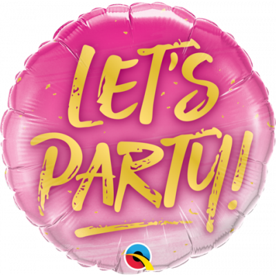 45cm Foil Balloon - LET'S PARTY