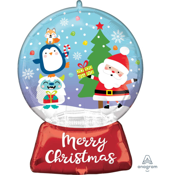 SuperShape Foil - MERRY CHRISTMAS SNOW GLOBE