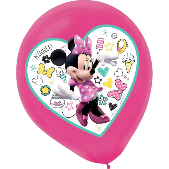 Minnie Mouse Latex Balloons - 6Pk