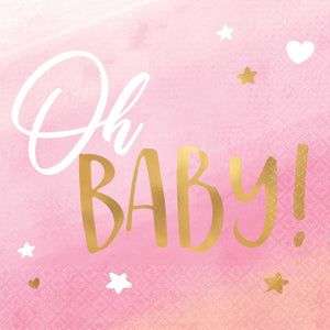 Oh Baby (PINK) - BEV NAPKINS