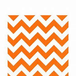 ORANGE - Chevron Lunch Napkins