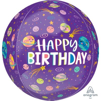 ORBZ Balloon Bubbles - SPACE HAPPY BIRTHDAY