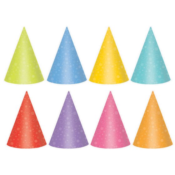 Birthday Paper Hats - ASST COLOURS