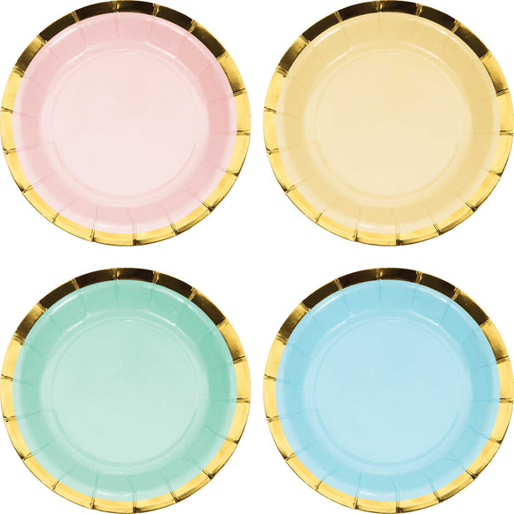 PAPER PLATES - Pastel assorted 17cm