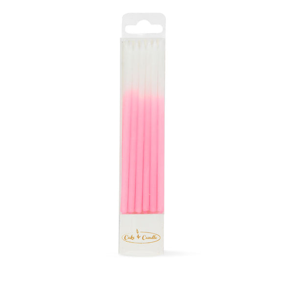 Long Ombre Candles (12cm) - PINK