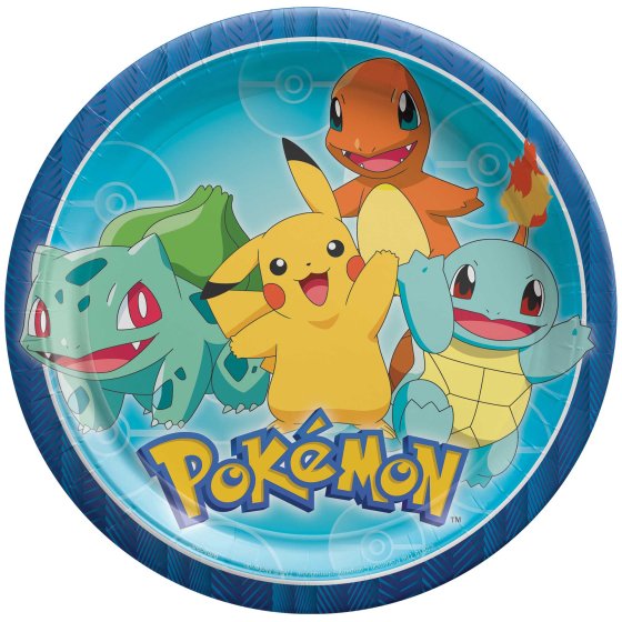 Party Paper Plates 23cm - POKEMON