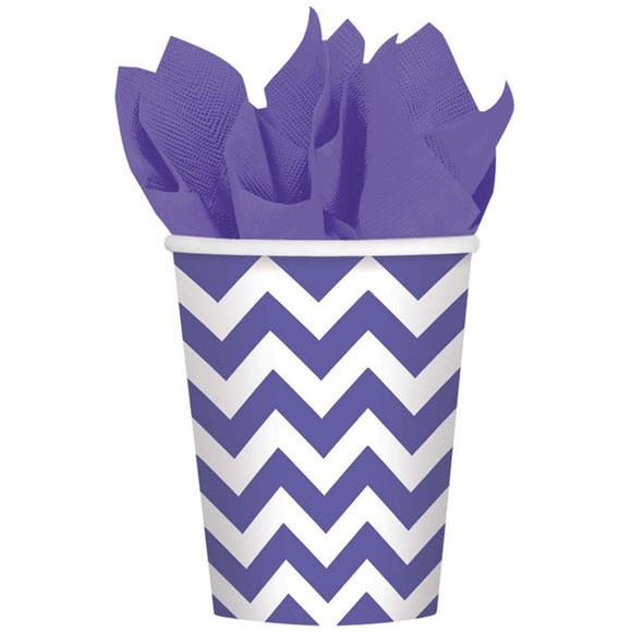 Purple - Chevron Paper Cups
