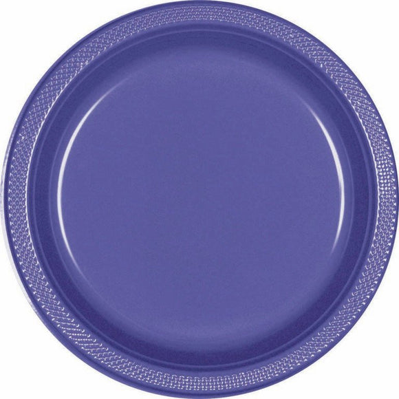 (DL) PURPLE - Plastic Plate 17cm