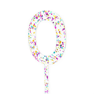 RAINBOW GLITTER TOPPER 0-9