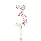 RAINBOW GLITTER TOPPER 0-9