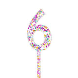RAINBOW GLITTER TOPPER 0-9
