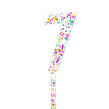 RAINBOW GLITTER TOPPER 0-9