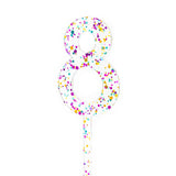 RAINBOW GLITTER TOPPER 0-9