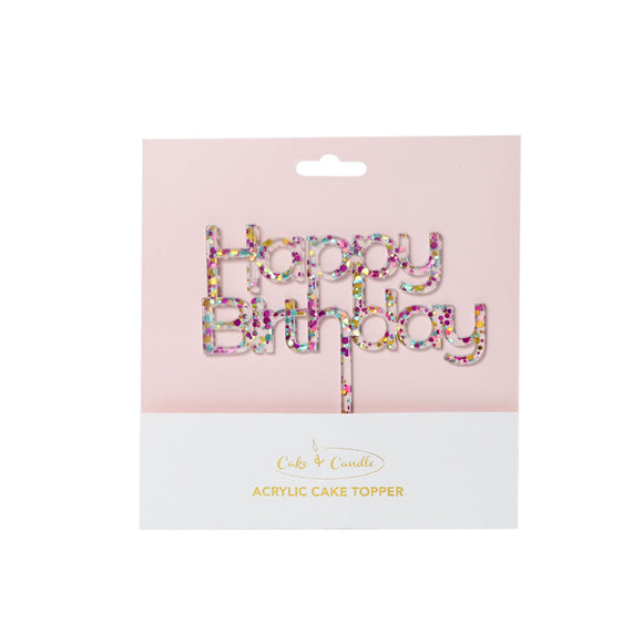 RAINBOW GLITTER - HAPPY BIRTHDAY