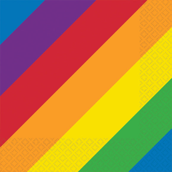 Lunch Napkins - RAINBOW STRIPES