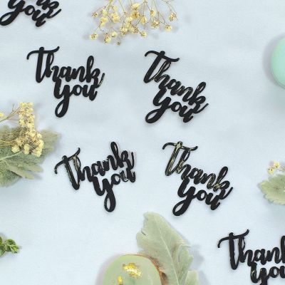 JUMBO Confetti Table Scatters - THANK YOU - BLACK