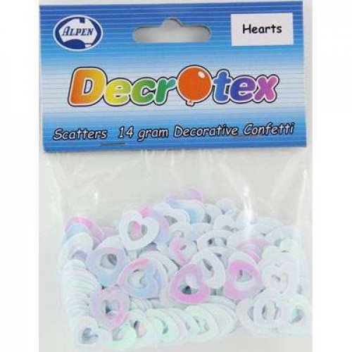Decorative Confetti Scatters- Iridescent Hearts