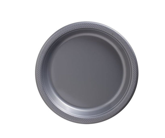 SILVER - Plastic Plate 17cm