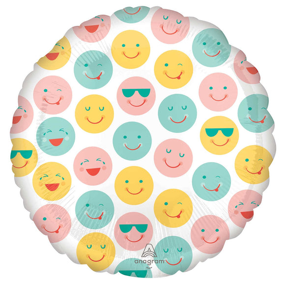 45cm Foil Balloon -  COOL SMILES